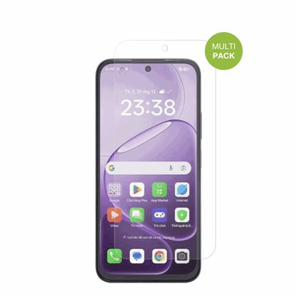 OppoA6t mit aufgebrachter dipos Displayschutzfolie, die lästige Fingerabdrücke minimiert