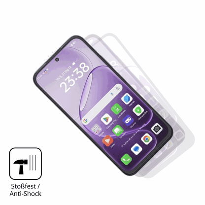 Schutz gegen Kratzer auf dem Oppo A6t Glas durch Schlüssel, Stöße gegen die Tischkante oder Stürze