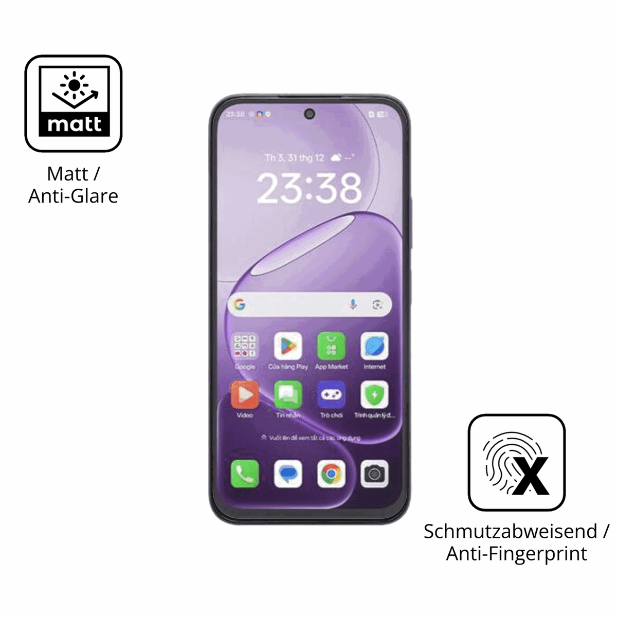 9H Hartbeschichtete, flexible Folie passend zugeschnitten für Oppo A6t