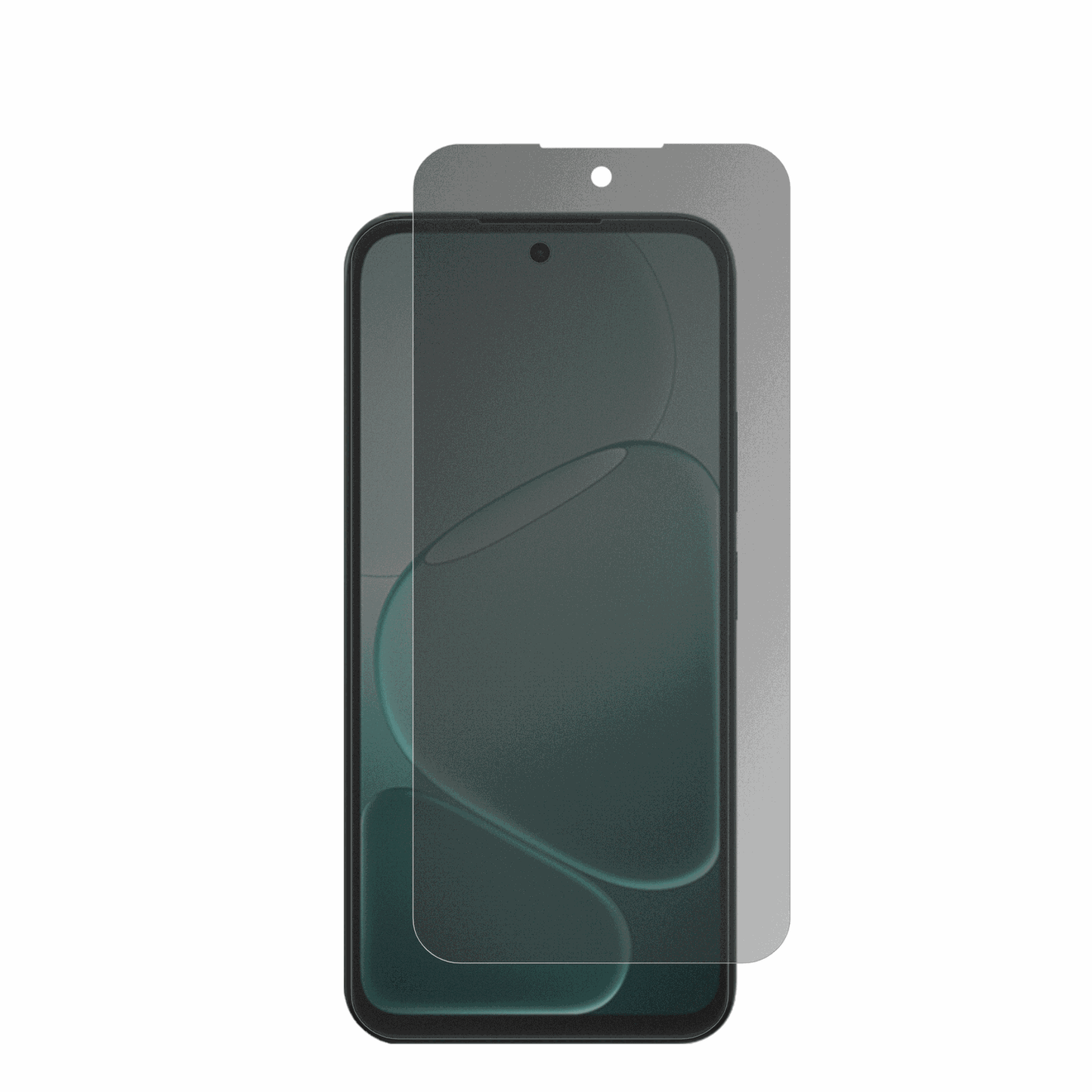 OppoA6v mit aufgebrachter dipos Flex Schutzfolie, die seitliche Einblicke blockiert