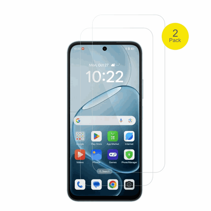 OppoA6x mit aufgebrachter dipos Displayschutzfolie, glasklare Darstellung ohne Einschränkungen
