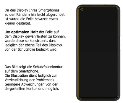 Blickschutzfolie für Oppo A52 matt Schutzfolie Privacy