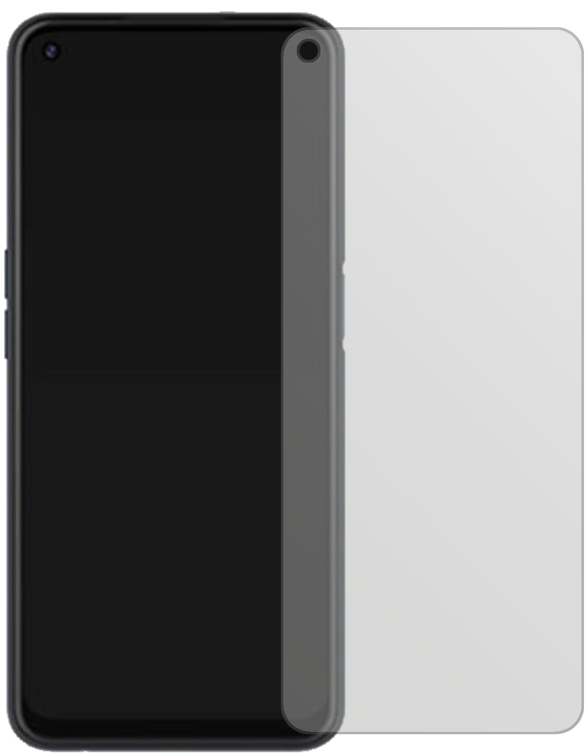 OppoA52 mit aufgebrachter dipos Displayschutzfolie, die lästige Fingerabdrücke minimiert