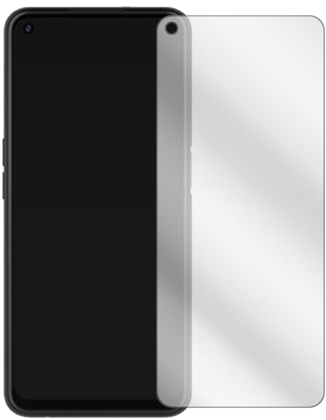 OppoA52 mit aufgebrachter dipos Displayschutzfolie, glasklare Darstellung ohne Einschränkungen