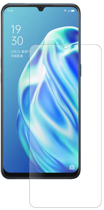 OppoF15 mit aufgebrachter dipos Panzerfolie, die lästige Fingerabdrücke minimiert