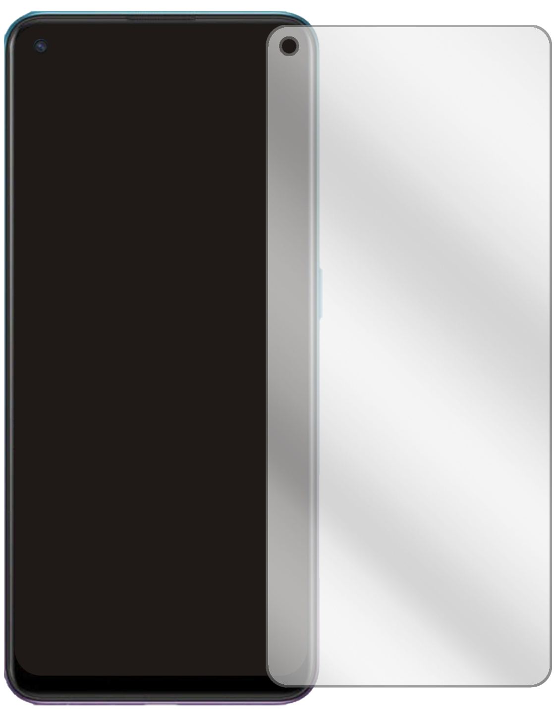 OppoA95 mit aufgebrachter dipos Displayschutzfolie, glasklare Darstellung ohne Einschränkungen