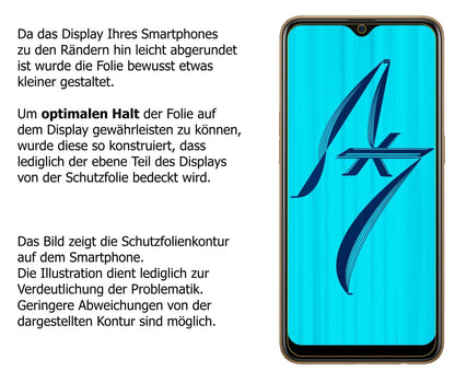 Privatsphäre-Schutz durch Sichtschutz-Folie passend zugeschnitten für Oppo AX7