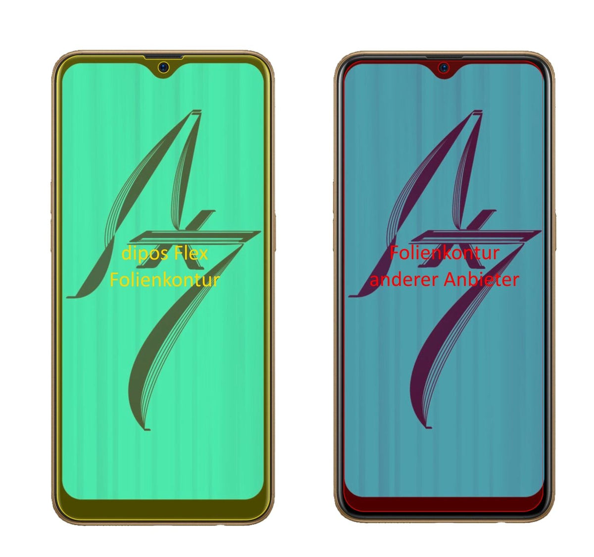 2x 3D Full Cover Schutzfolie für Oppo AX7