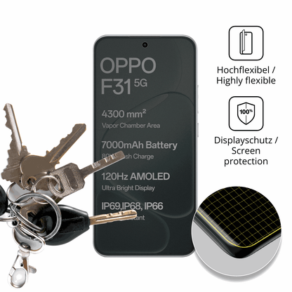 dipos Displayschutz für Oppo F31, mit Blickschutzfilter und perfekter Passform auch für die Rundungen