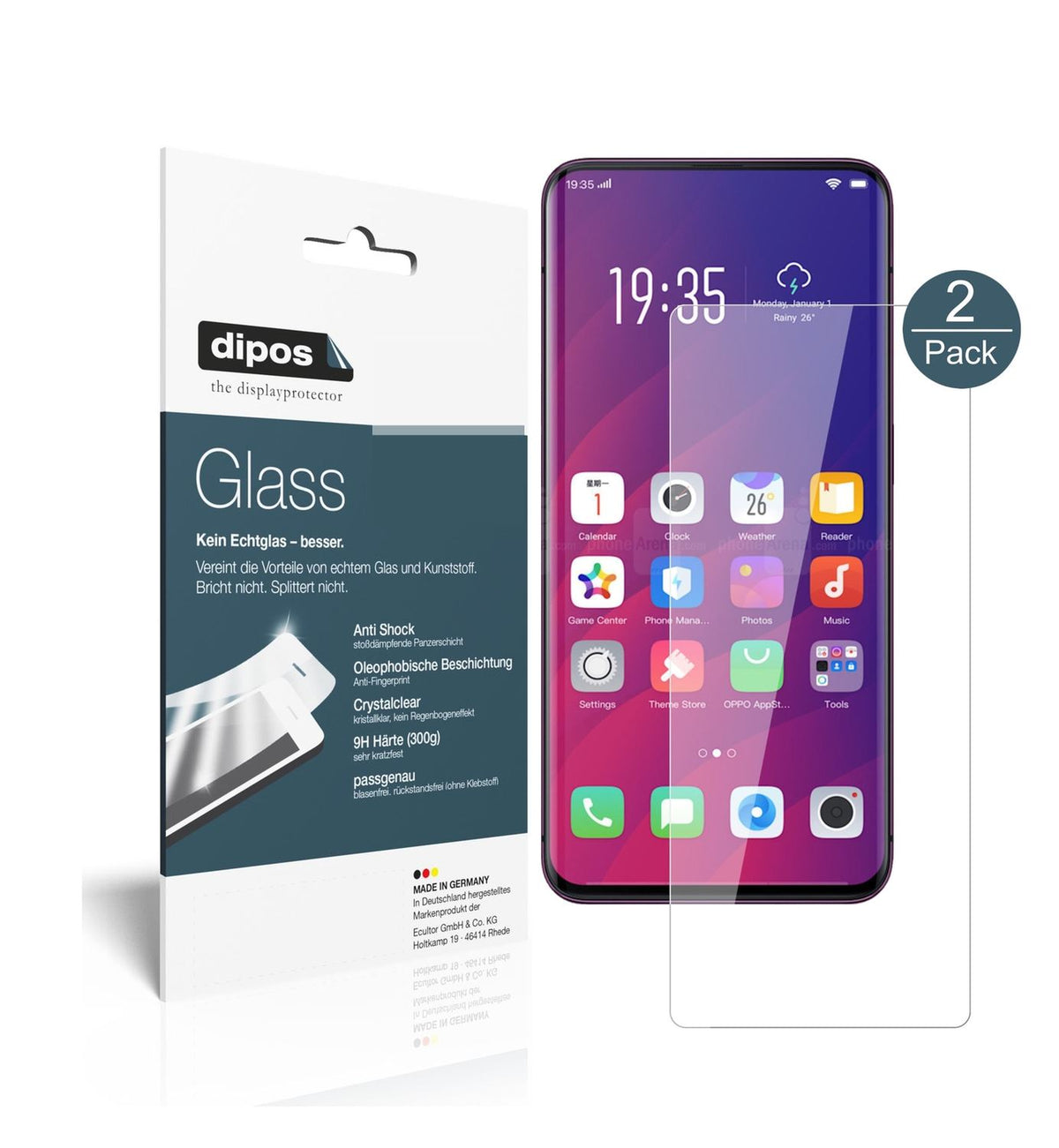 Perfekte Passform und ultimative Qualität: Unser 9H Panzerglas bietet Schutz für Oppo-Find X