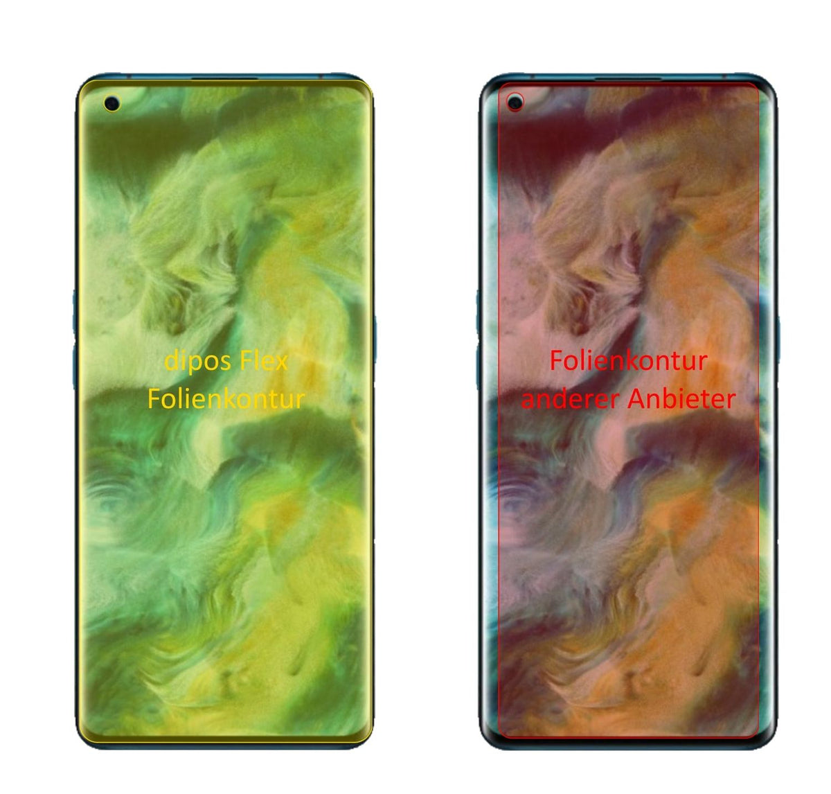 3x 3D Full Cover Schutzfolie für Oppo Find X2 Pro