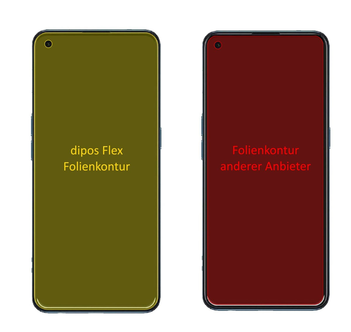 2x 3D Full Cover Schutzfolie für Oppo Find X3 Lite