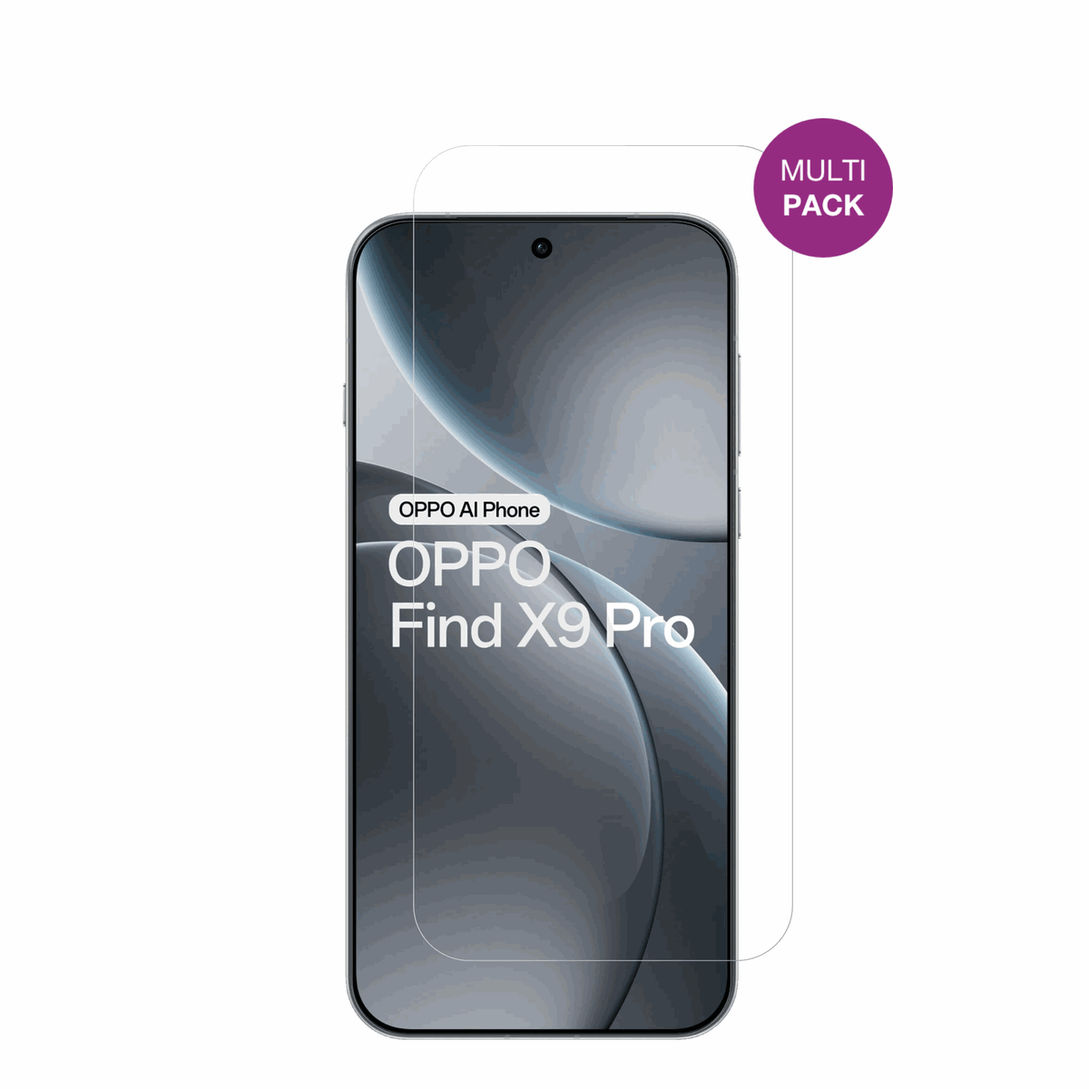 oppofind x9 pro 5g mit aufgebrachter dipos Displayschutzfolie, glasklare Darstellung ohne Einschränkungen