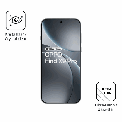Dünne und klare Folie passend zugeschnitten für oppofind x9 pro 5g