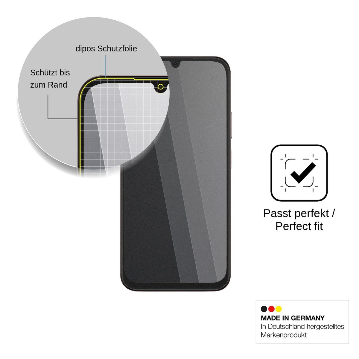 Blickschutzfolie für Oppo K14 Lite matt Schutzfolie Privacy