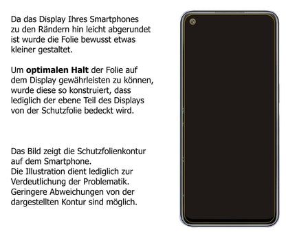 dipos Displayschutz für Oppo K9x, transparente Oberfläche, perfekte Passform auch für die Rundungen