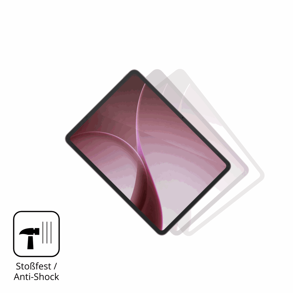 Schutz gegen Kratzer auf dem Oppo Pad Air5 Glas durch Schlüssel, Stöße gegen die Tischkante oder Stürze