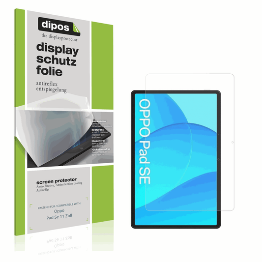Matte Displayschutzfolie von dipos passend für Oppo Pad Se 11 Zoll, präziser Zuschnitt und blasenfrei montiert