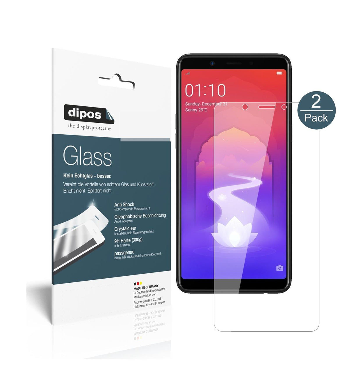 Perfekte Passform und ultimative Qualität: Unser 9H Panzerglas bietet Schutz für Oppo-Realme 1