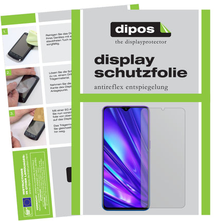 Matte Displayschutzfolie von dipos passend für Oppo Realme 5s, präziser Zuschnitt und blasenfrei montiert