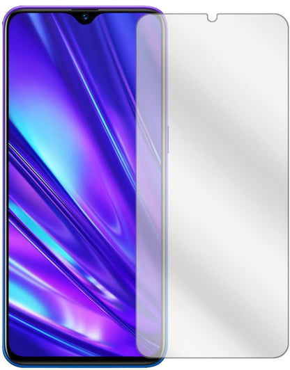 OppoRealme 5s mit aufgebrachter dipos Displayschutzfolie, glasklare Darstellung ohne Einschränkungen