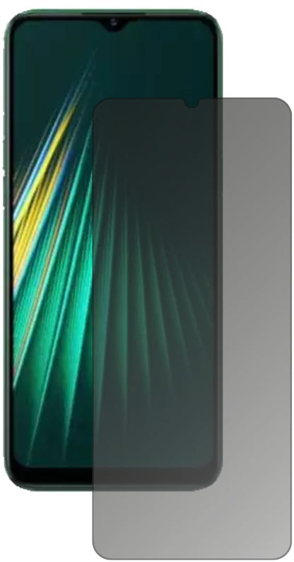 OppoRealme Narzo 10A mit aufgebrachtem dipos Displayschutz, der seitliche Einblicke blockiert