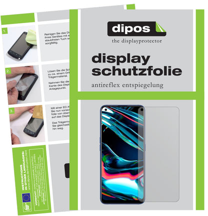Matte Displayschutzfolie von dipos passend für Oppo Realme 7 Pro, präziser Zuschnitt und blasenfrei montiert
