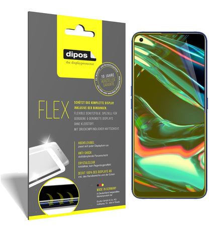 Klare Displayschutzfolie von dipos passend für Oppo Realme 7 Pro, 100% Displayabdeckung und blasenfreie Montage
