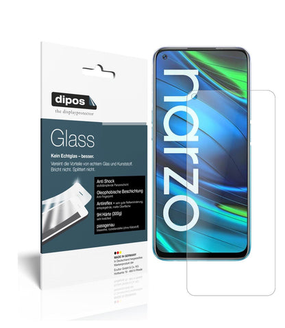 Matte Displayschutzfolie von dipos passend für Oppo Realme Narzo 20 Pro, 9H kratzfest und blasenfrei montiert
