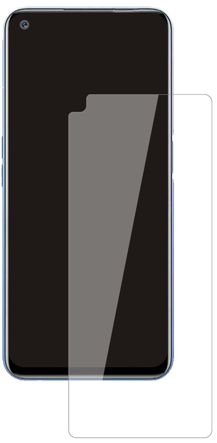 OppoRealme Narzo 30 mit aufgebrachter dipos Flex Schutzfolie, glasklare Darstellung ohne Einschränkungen