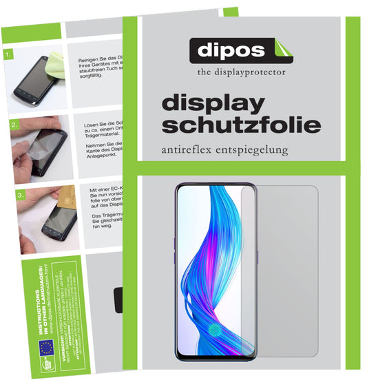 Matte Displayschutzfolie von dipos passend für Oppo Realme X Master Edition, präziser Zuschnitt und blasenfrei montiert