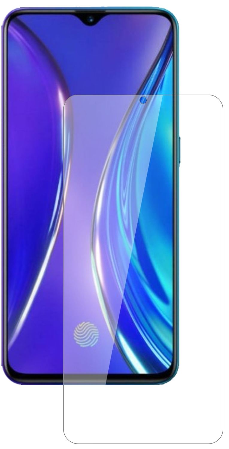 OppoRealme X2 mit aufgebrachter dipos Flex Schutzfolie, glasklare Darstellung ohne Einschränkungen
