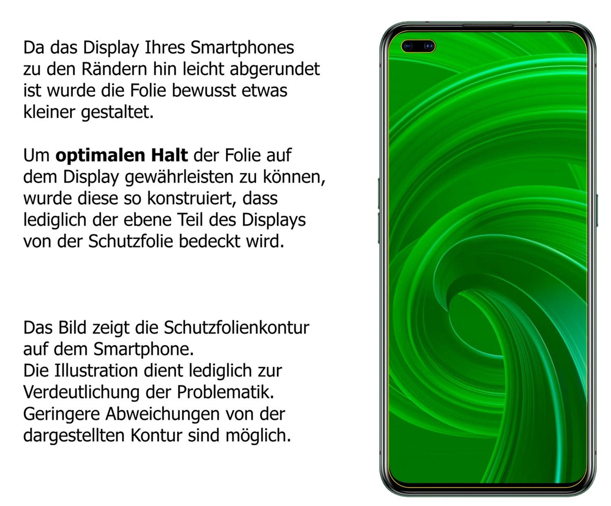 6x Schutzfolie klar für Oppo Realme X50t 5G Display-Schutzfolie (3x Vorderseite + 3x Rückseite)