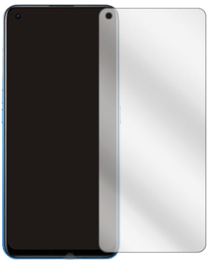OppoRealme X7 5G mit aufgebrachter dipos Displayschutzfolie, glasklare Darstellung ohne Einschränkungen