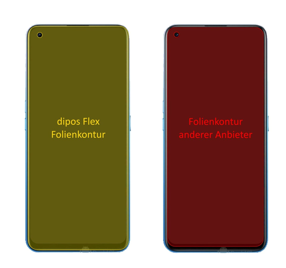 2x 3D Full Cover Schutzfolie für Oppo Realme X7 Pro