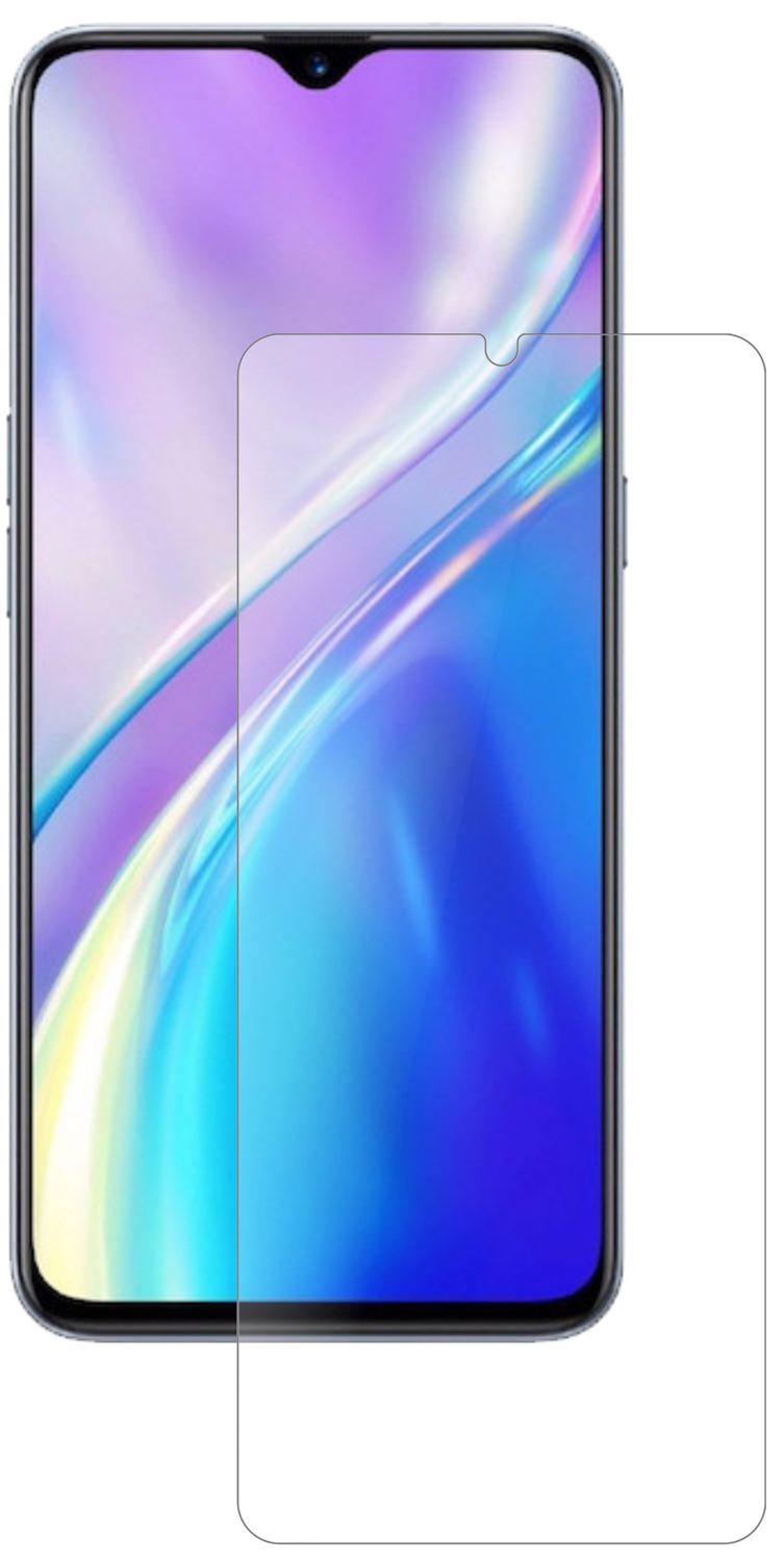 OppoRealme XT mit aufgebrachter dipos Panzerfolie, die lästige Fingerabdrücke minimiert