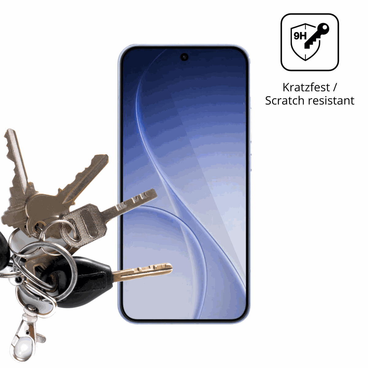 dipos Displayschutz für Oppo Reno15c, transparente Oberfläche, perfekte Passform auch für die Rundungen