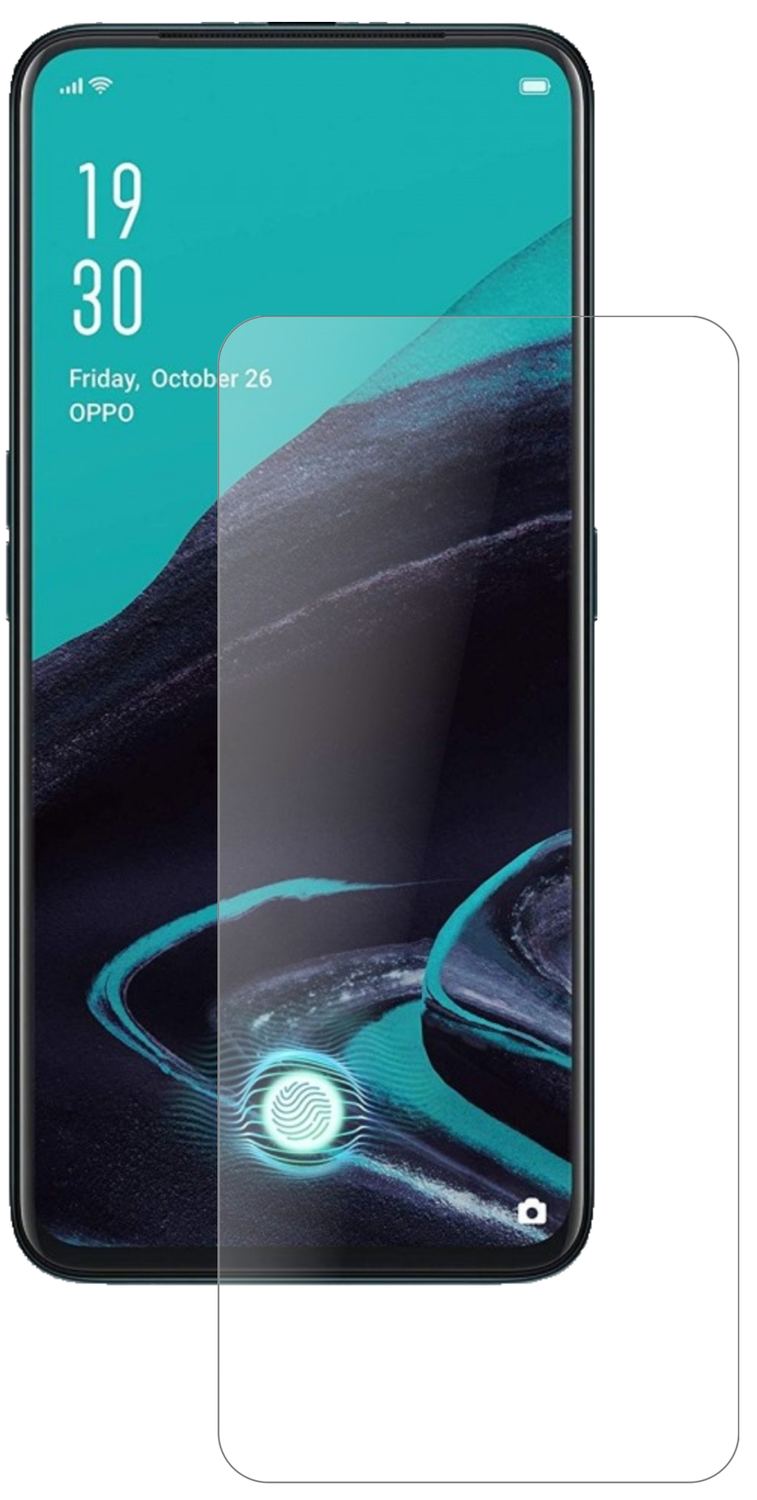 OppoReno2 F mit aufgebrachter dipos Panzerfolie, die lästige Fingerabdrücke minimiert