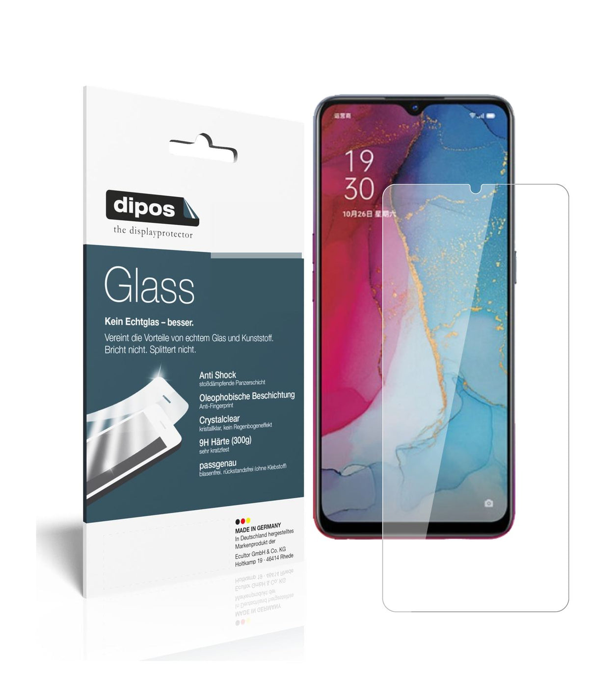 Perfekte Passform und ultimative Qualität: Unser 9H Panzerglas bietet Schutz für Oppo-Reno3