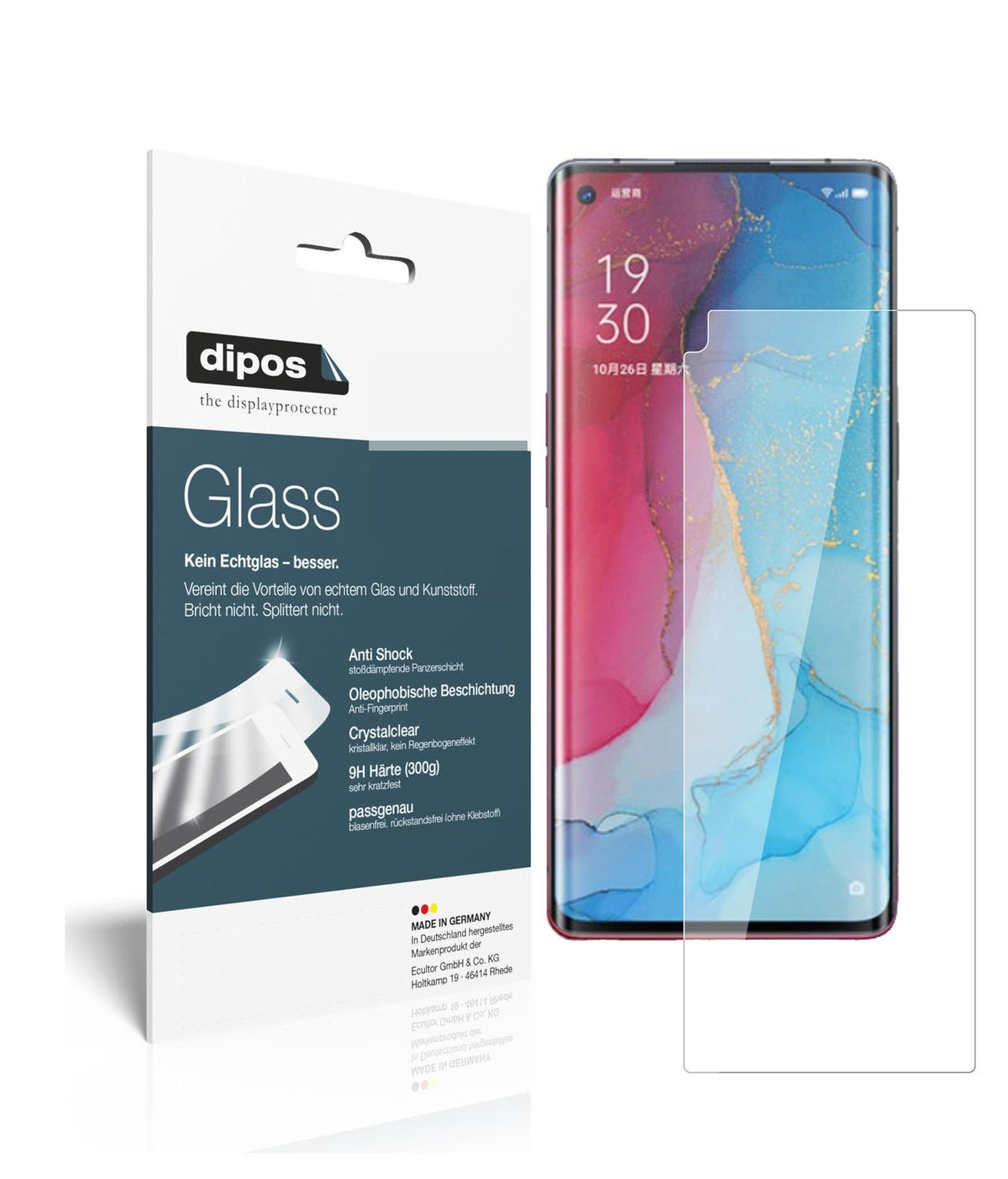 Perfekte Passform und ultimative Qualität: Unser 9H Panzerglas bietet Schutz für Oppo-Reno3 Pro