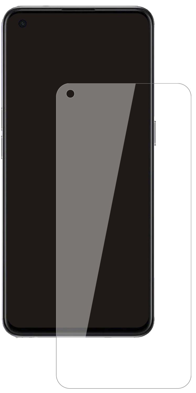 OppoReno5 K mit aufgebrachter dipos Flex Schutzfolie, glasklare Darstellung ohne Einschränkungen