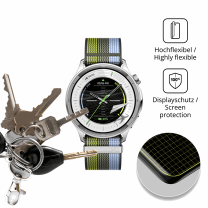 dipos Displayschutz für Oppo Watch S, transparente Oberfläche, geringe Dicke und perfekte Passform