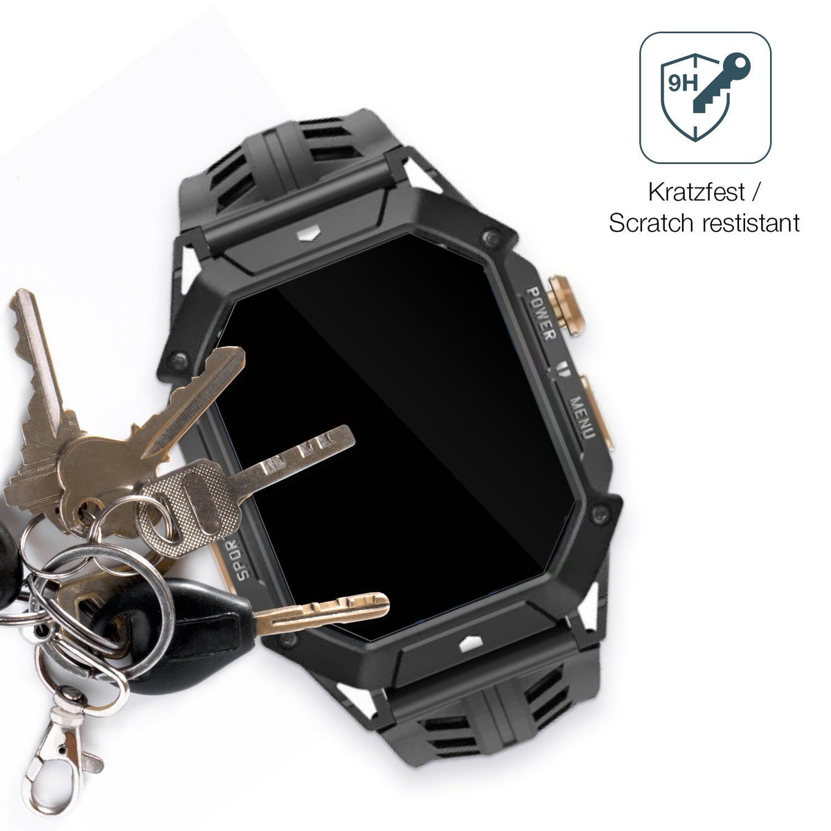 dipos Displayschutz für Oukitel BT80, transparente Oberfläche, perfekte Passform auch für die Rundungen