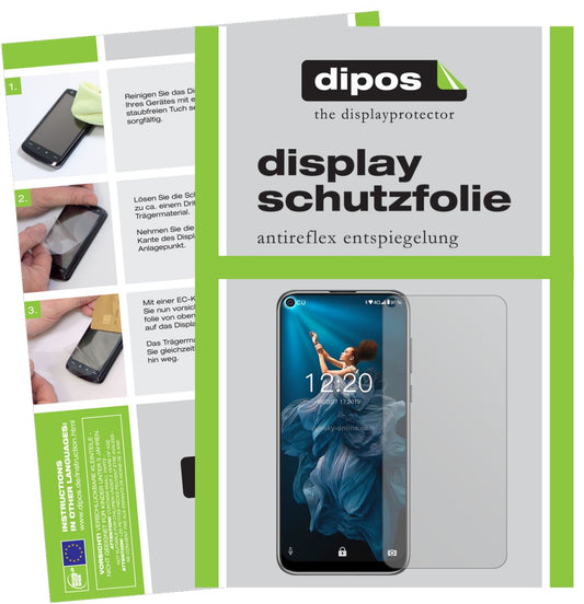Matte Displayschutzfolie von dipos passend für Oukitel C17 Pro, präziser Zuschnitt und blasenfrei montiert