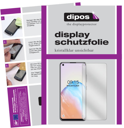 Klare Displayschutzfolie von dipos passend für Oukitel C18 Pro, präziser Zuschnitt und blasenfrei montiert