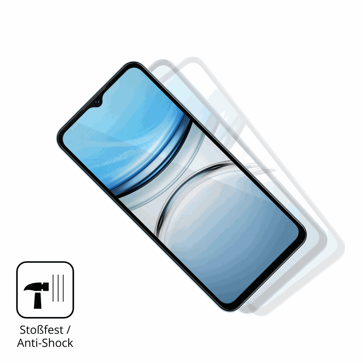 Schutz gegen Kratzer auf dem Oukitel C2 Glas durch Schlüssel, Stöße gegen die Tischkante oder Stürze