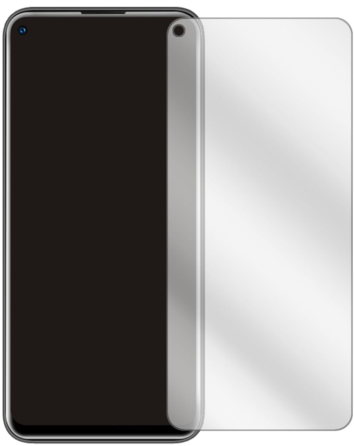 OukitelC21 Pro mit aufgebrachter dipos Displayschutzfolie, glasklare Darstellung ohne Einschränkungen