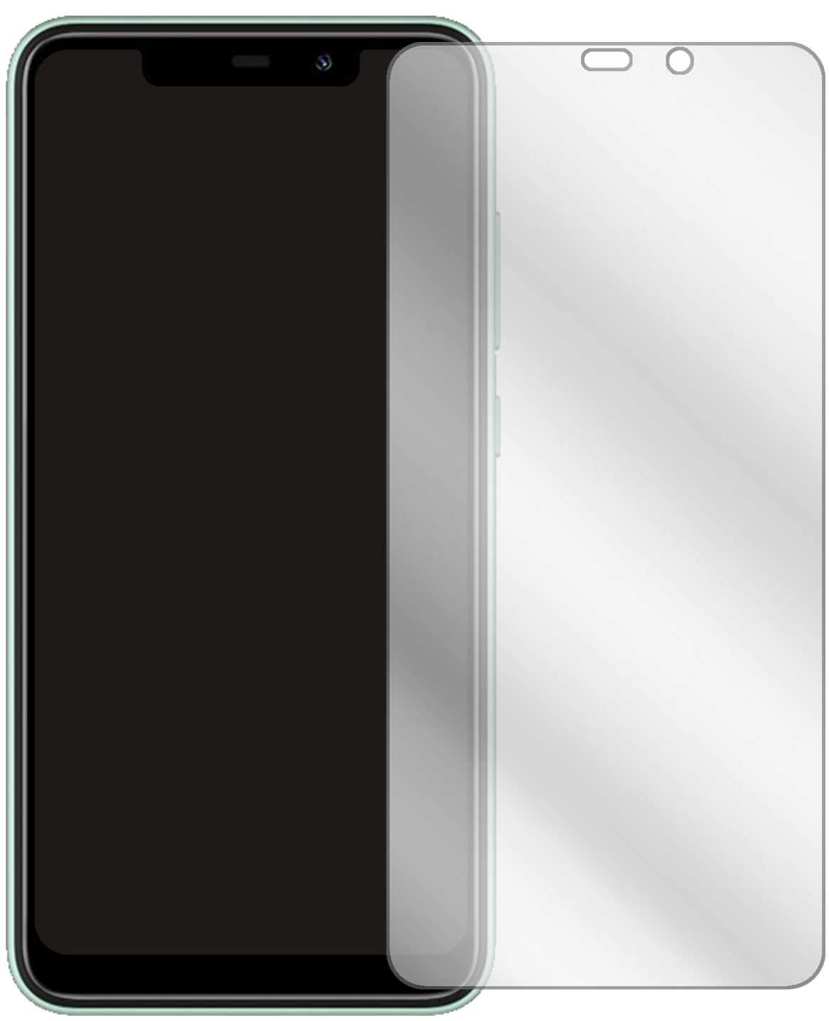 OukitelC22 mit aufgebrachter dipos Displayschutzfolie, glasklare Darstellung ohne Einschränkungen