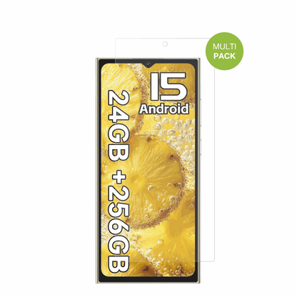 OUKITELC62 Pro mit aufgebrachter dipos Displayschutzfolie, die lästige Fingerabdrücke minimiert