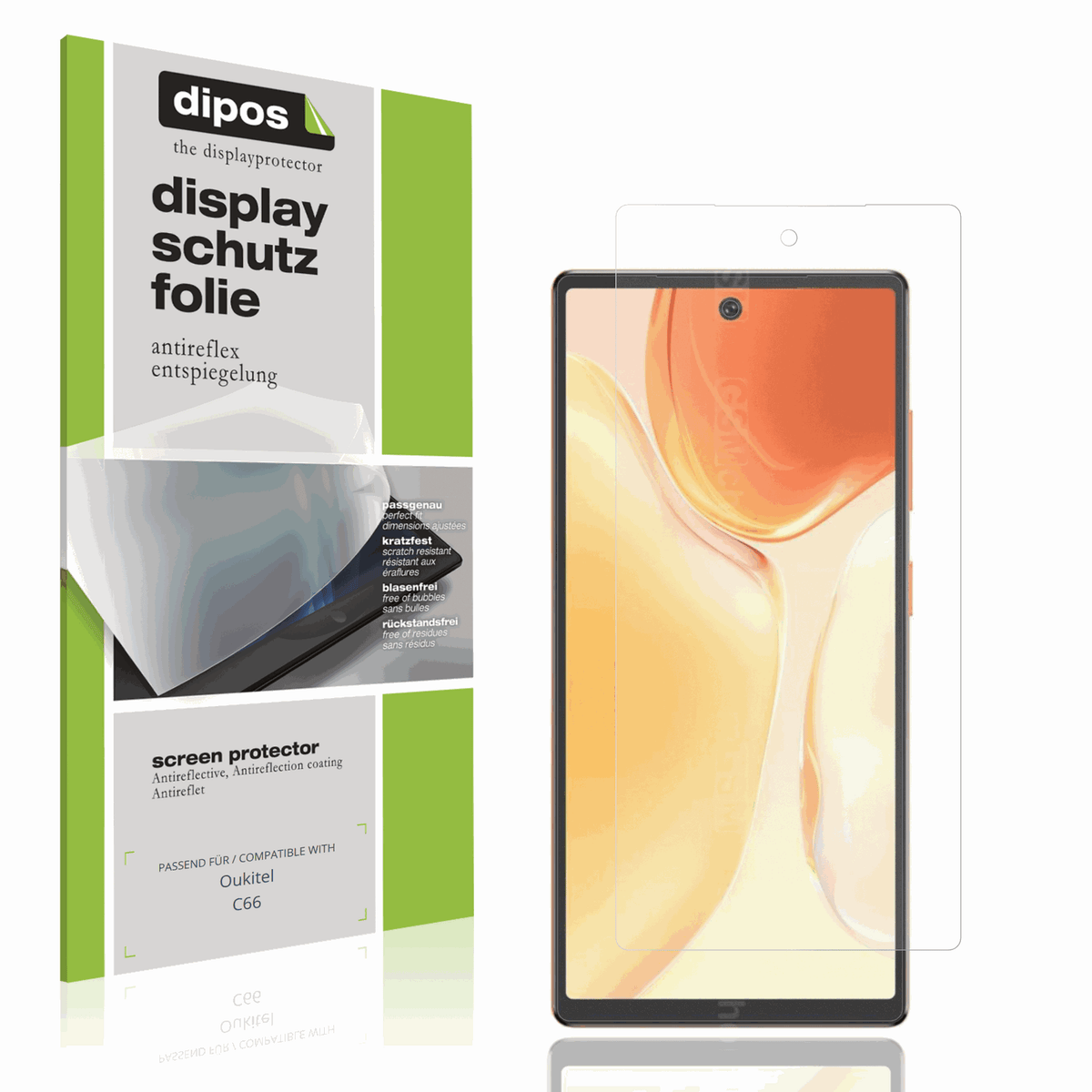 4x Schutzfolie matt für Oukitel C66 Display-Schutzfolie
